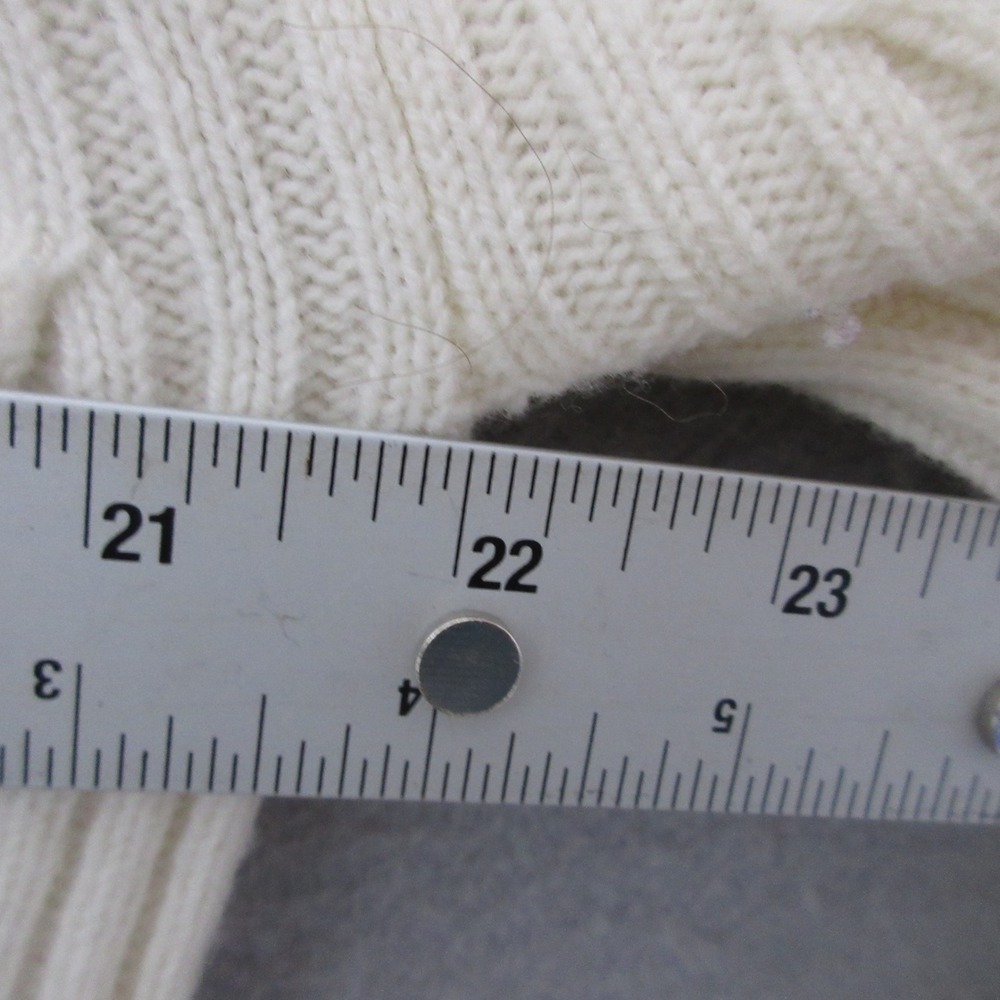Helmut Lang Sweater Women M Lambswool Distressed Ribbed Grunge Edgy Thumbhole - Picture 7 of 11